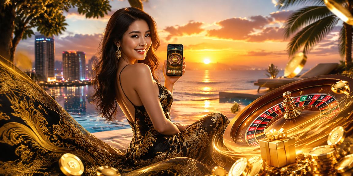 Phụ nữ mặc áo dài tại Đà Nẵng thưởng thức roulette trực tuyến trong không gian hiện đại